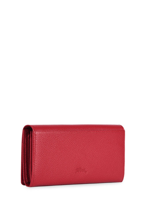 Longchamp Le foulonné Portefeuille Rood